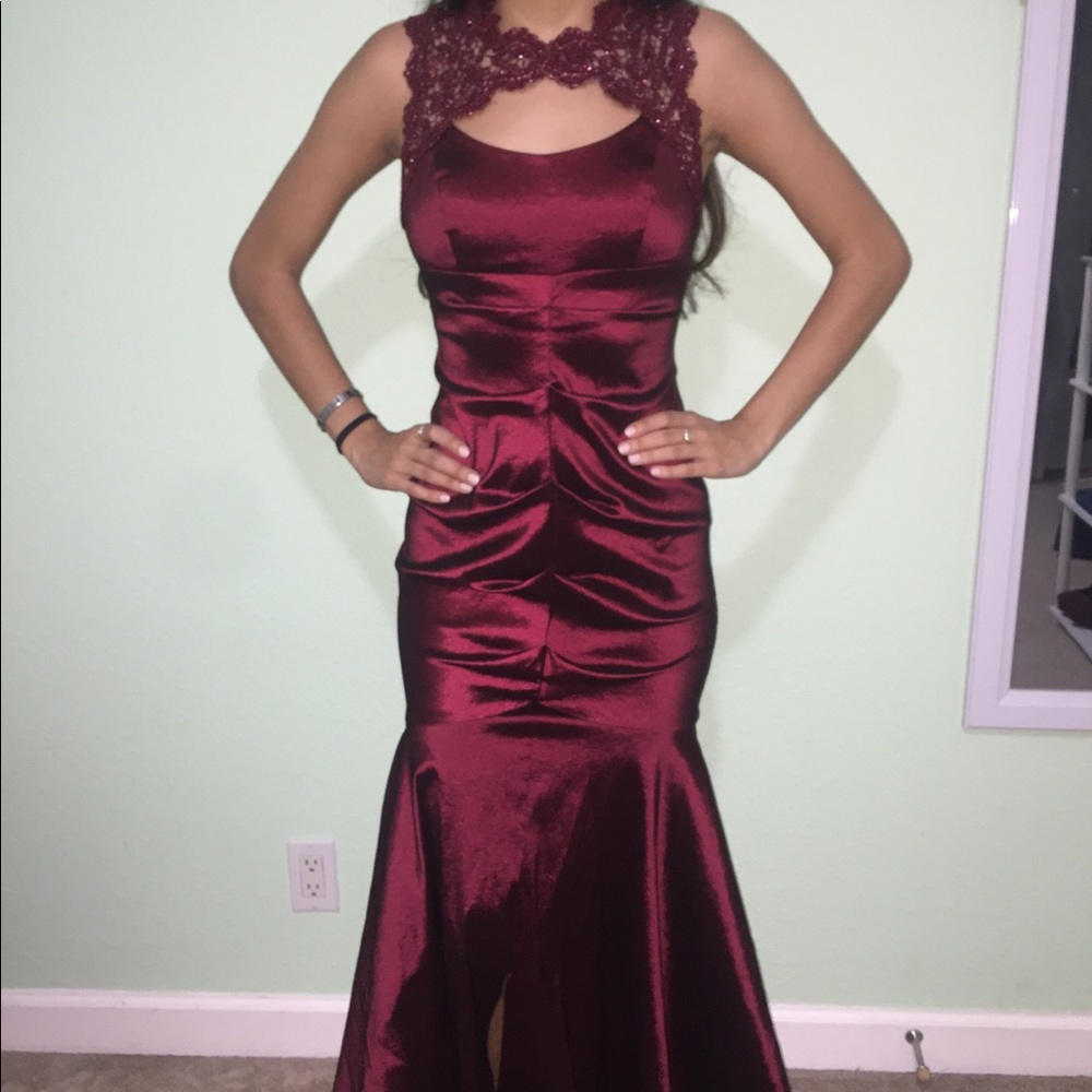 Maroon Prom Dress, Size 6